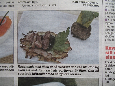 bild - artikel gotlands tidningar gt raggmunk festmat