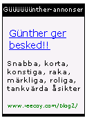 gunther annonser - gunthers snabbnoterade