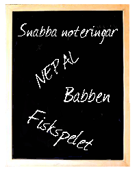 infotavla - snabba noteringar - dagens innehåll